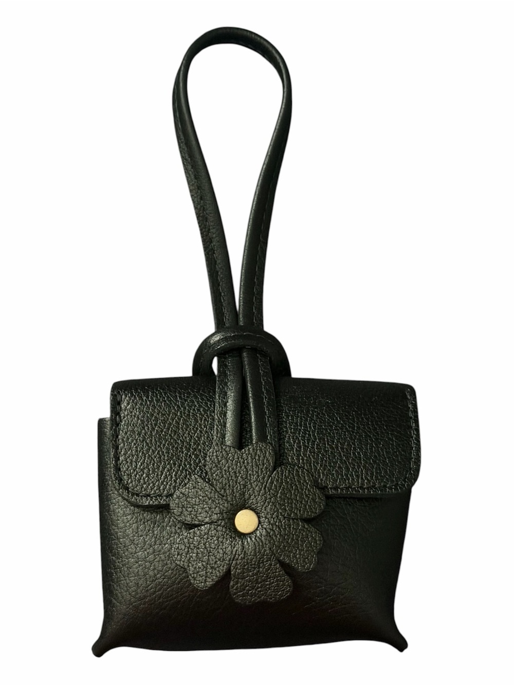 PORTLAND LEATHER Blooming Wristlet Pebbled Black